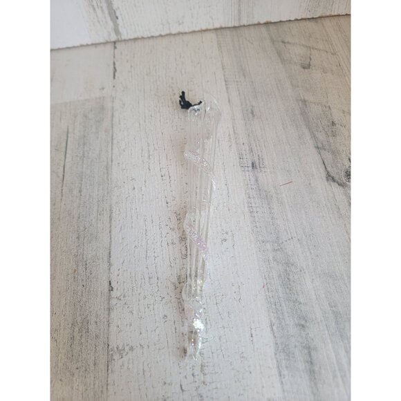 Acrylic spiral icicle glitter ornament Xmas decor - Picture 1 of 8